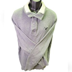 American Eagle Outfitters Quarter Zip/Button Long Sleeve Sweater sz‎ XL